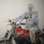Moto Montesa Acuarela