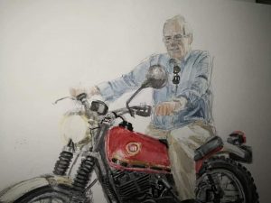 Moto Montesa Acuarela
