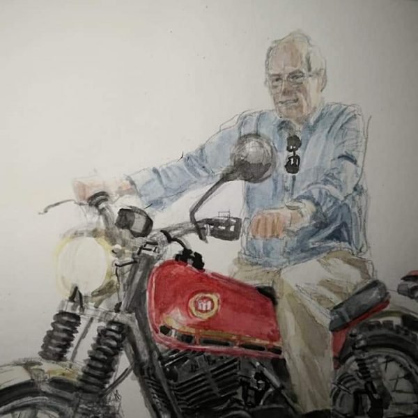 Moto Montesa Acuarela