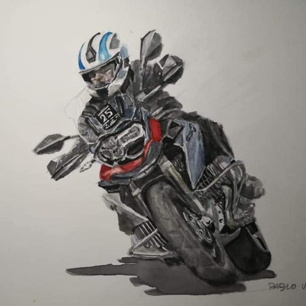 Acuarela por encargo de una GS 1200 lc